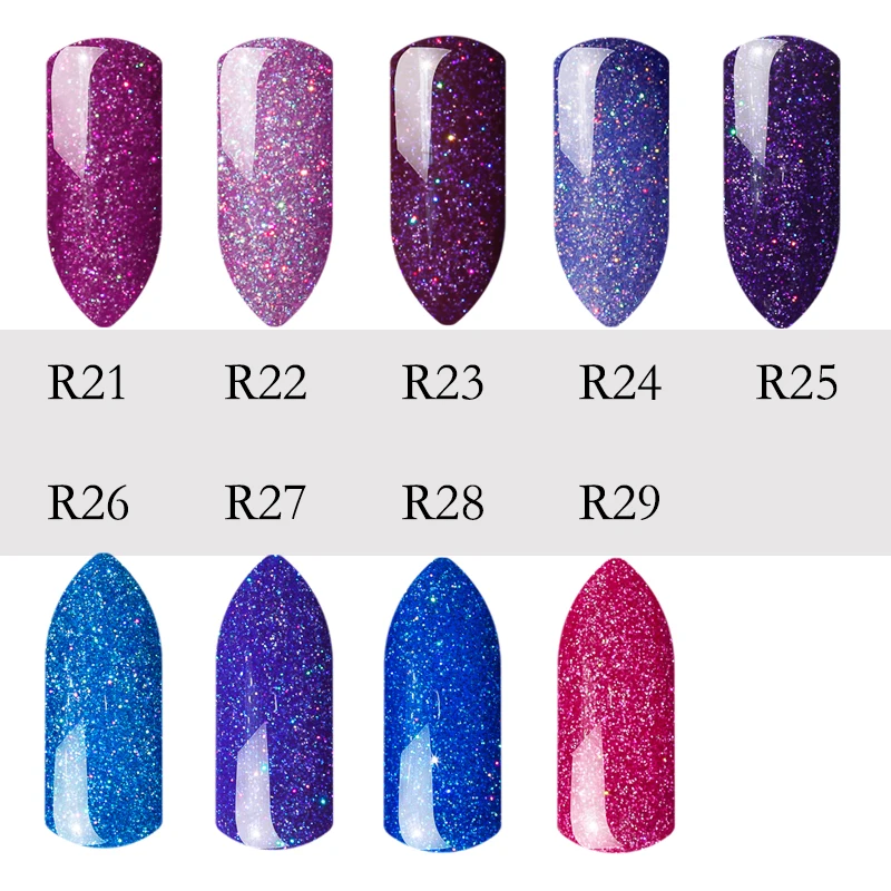 ! Скидка! Гель лаки ROSALIND температурный цветной Радужный лак для ногтей УФ