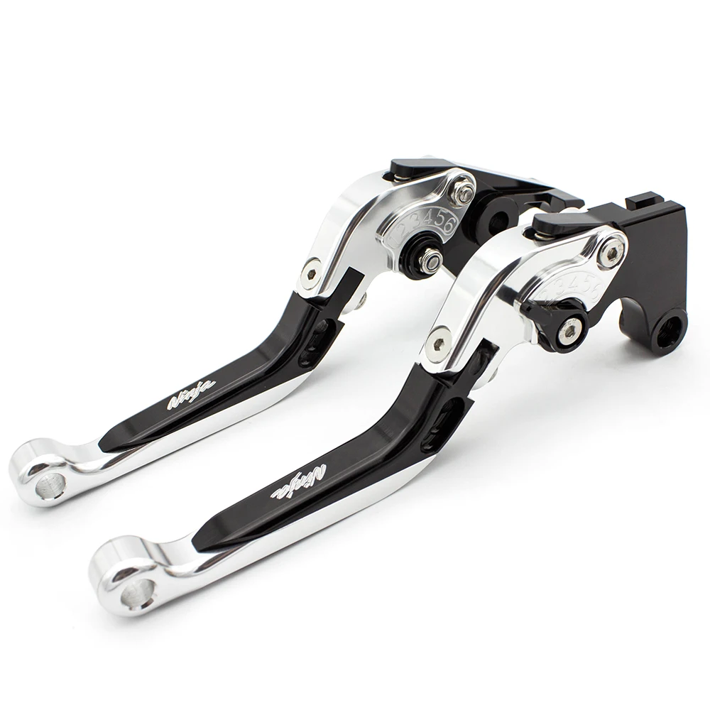 For Kawasaki NINJA 650R ER-6F 2017 - 2018 With Ninja Logo CNC Adjustable Motorcycle Foldable Extending Brake Clutch Levers FXCNC |
