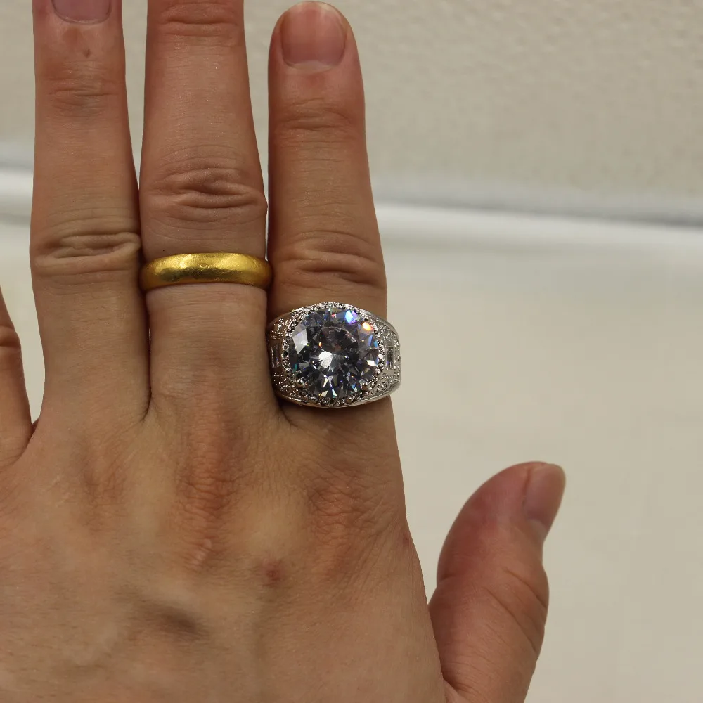Ювелирные изделия choucong Размер 8/9/10/11 винтажная атмосфера 15ct круглый 5a Циркон