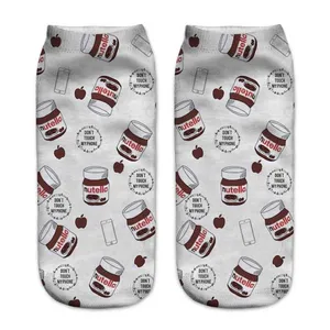 Носки женские хлопковые с 3D-принтом I LOVE nutella