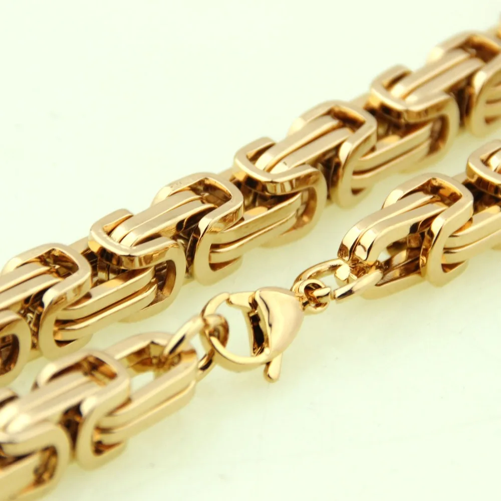 Византийская Золотая цепочка из нержавеющей стали 316L ручной работы ожерелье или