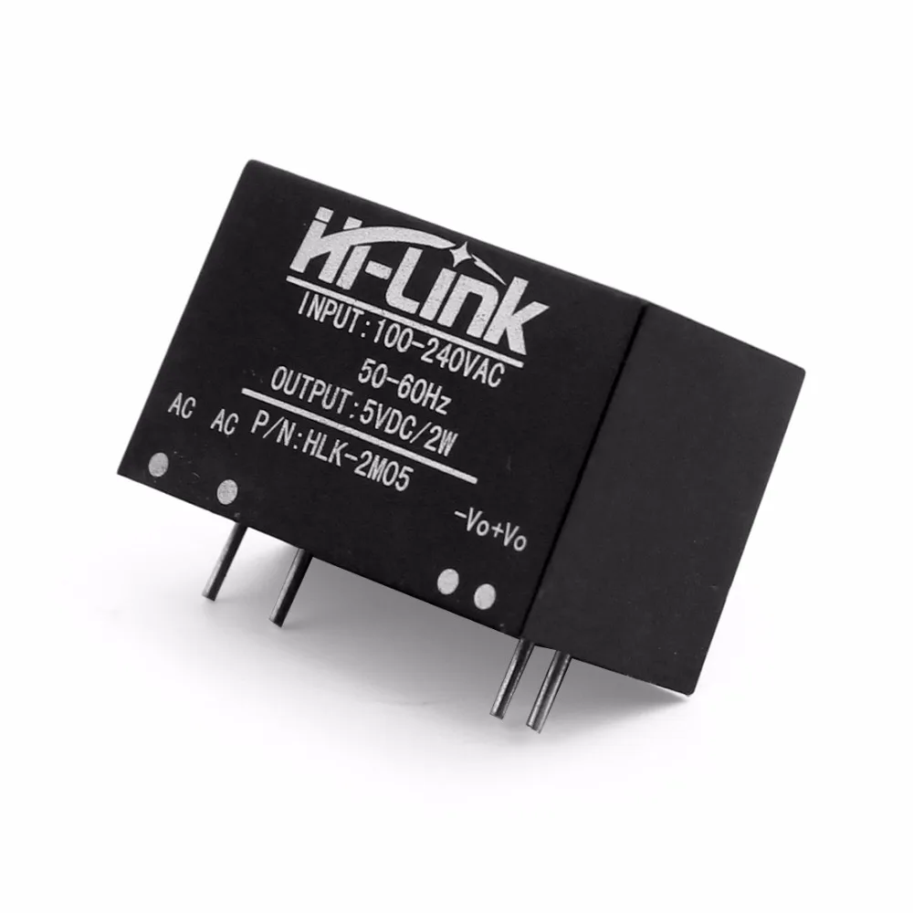 

1Pc HLK-2M05 AC DC Module 100 - 220V to 5V 2W Buck Step Down Isolated Intelligent Household Switch Power Supply Converter HLK-2M