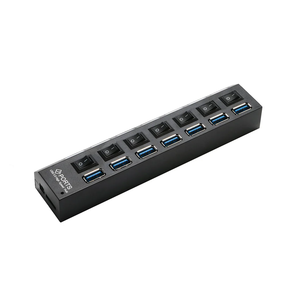 MiOYOOW usb-хаб 3,0 высокоскоростной 4/7 портов Мини Портативный 5 Гбит/с USB 3,0 концентратор разветвитель вкл/выкл переключатель для MacBook портативных ПК