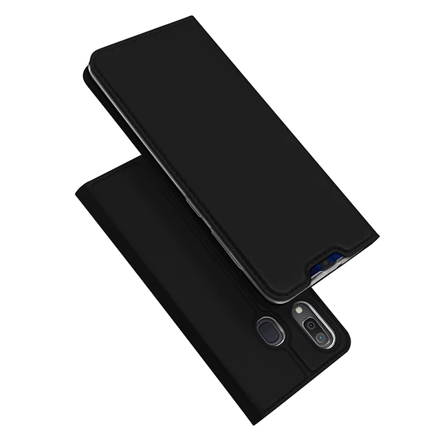 DUX DUCIS флип раскладный кожаный чехол для samsung Galaxy A30 A50 A40 кошелек, Обложка для samsung A30 A50 A70 A20 A20e A10 A10S A40 - Цвет: Black