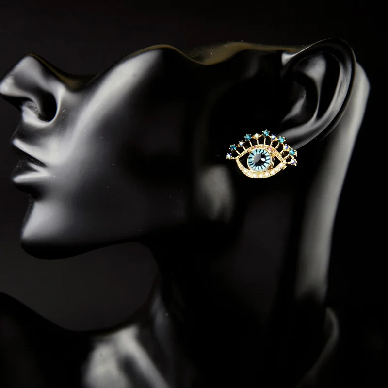 Интернет магазин уникальные серьги гвоздики с голубыми глазами оптовая продажа