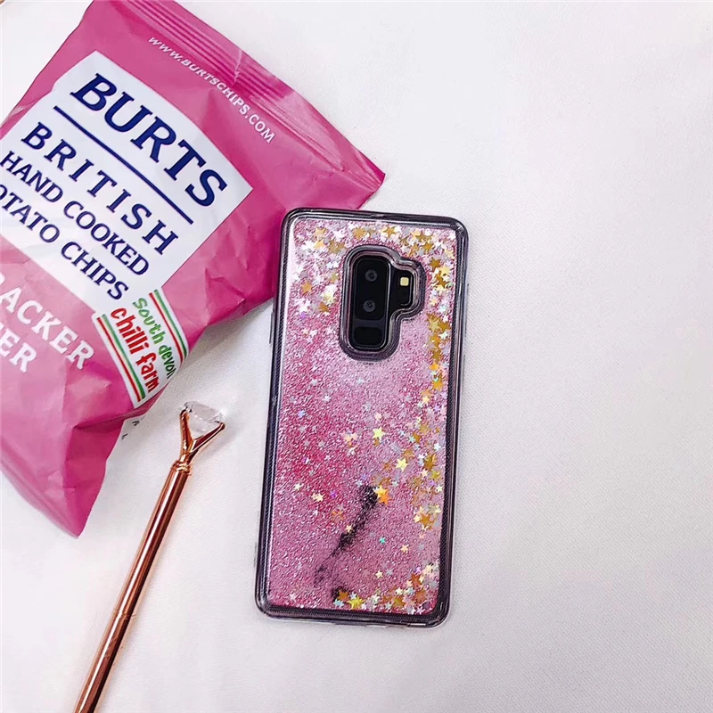 Gold Star Блестящий чехол для iphone 11 Pro X XR XS MAX Quicksand жидкий силиконовый мягкий чехол для iphone 5 5S SE 6s 6 7 8 Plus Coque Funda - Цвет: Gold Star