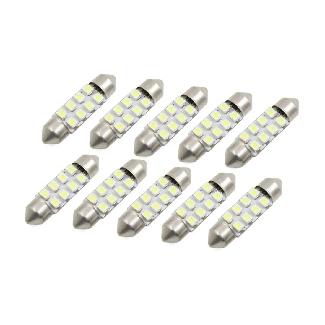 Uxcell 10 шт 37 мм холодный белый 8 3528 SMD светодиодные гирлянды лампы салона автомобиля