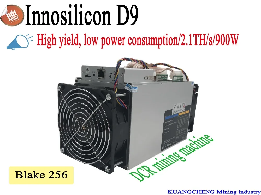Innosilicon D9 DecredMaster 2.4TH/S 1000W и FFMiner D18 340GH/S 160W Asic Miner DCR Miner лучше, чем Antminer Z9 Mini S9