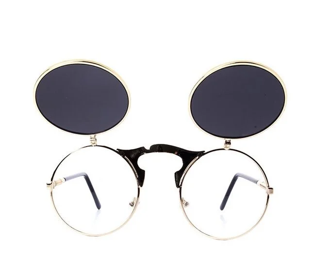 Круглые Солнцезащитные очки RunBird Ретро стиль стимпанк женские брендовые