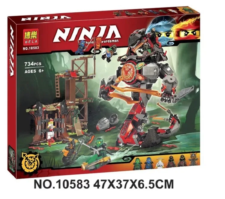 734 шт. Ninja Dawn of Iron Doom строительные блоки кирпичи DIY Модель Ninjagoes Развивающие игрушки для детей
