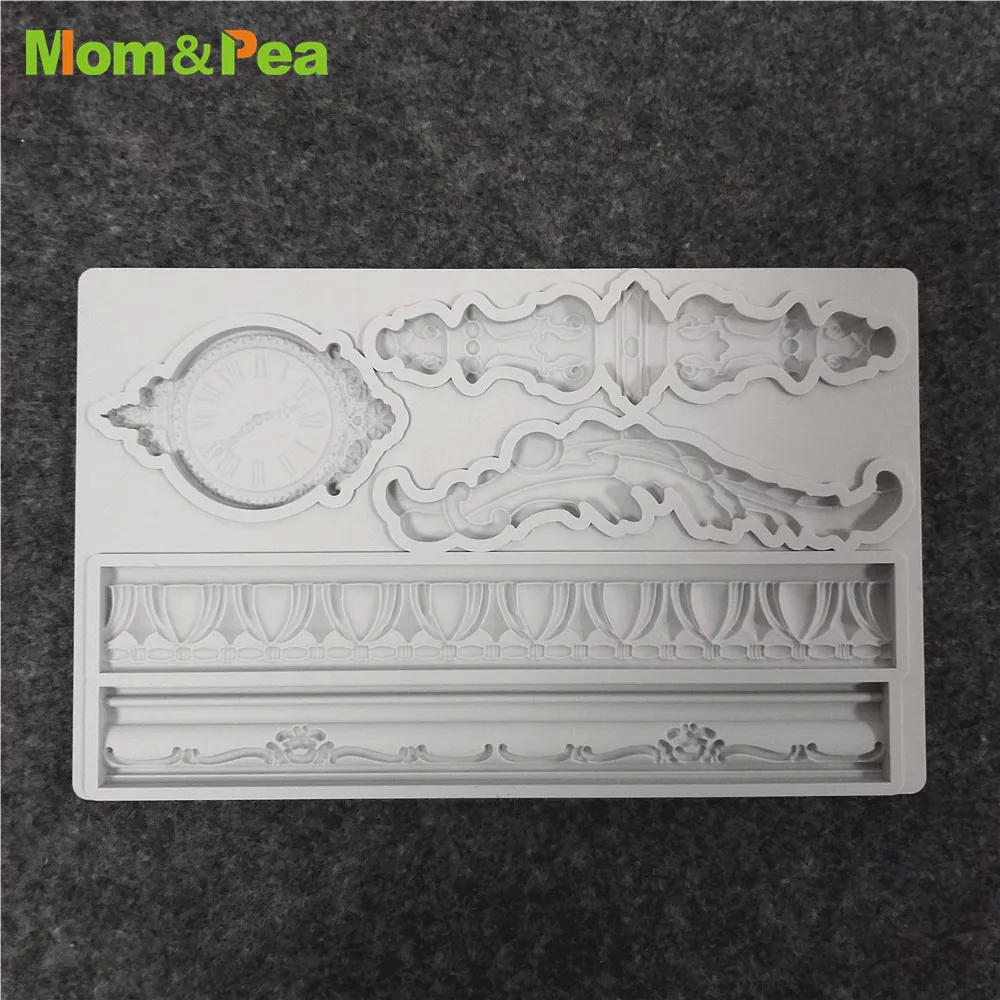 Мама и гороха GX243 часовая лента формы силиконовые формы торт украшения Fondant(сахарная) торт 3D пресс-форм Еда Класс