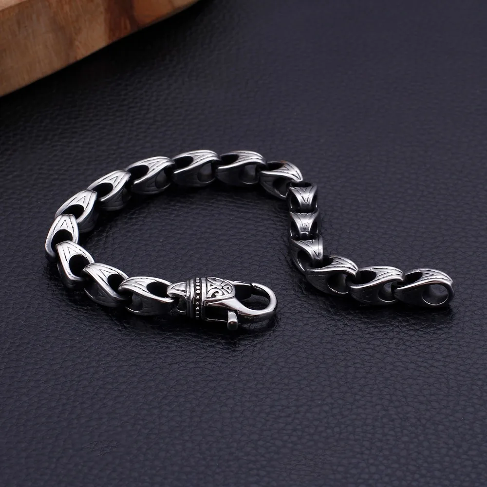 Браслет и ожерелье KALEN из нержавеющей стали комплект украшений для мужчин в стиле