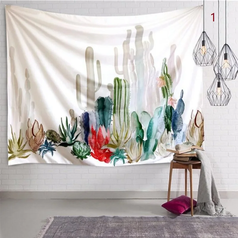 

UBRUSH 145X210 CM Tapestries Plant Printed Wall Hanging Wall Decoration Tapestry Beach Mat For Living room bedroom Tapestries