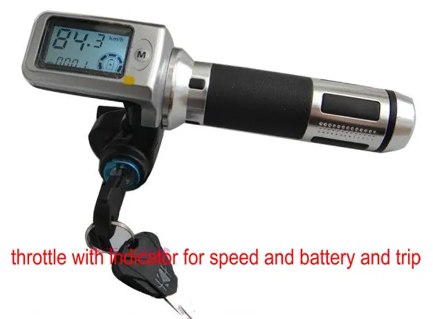 

twist throttle rolling handlebar for electric bike scooter tricycle MTB 36v48v60v with lock/key/cruise&speed battery indicator