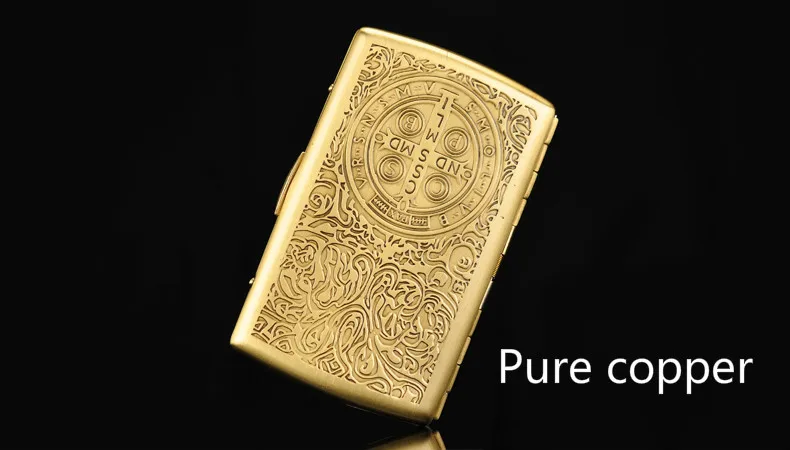 Двухсторонний чехол из чистой меди с 12 вырезанными сигаретами | Дом и сад