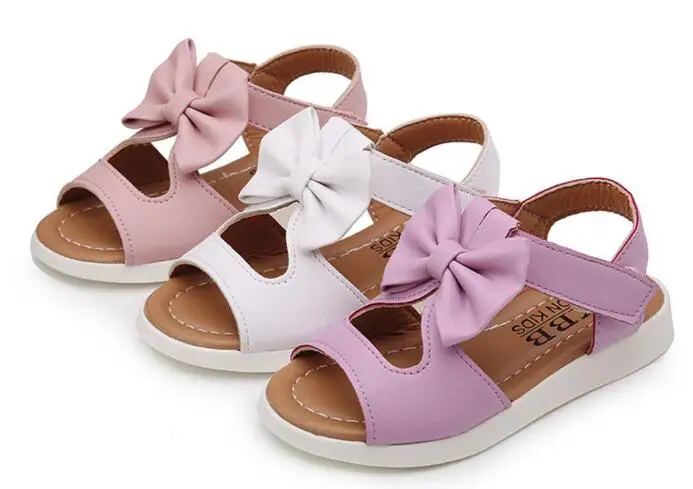AI LIANG/босоножки для девочек летние модные туфли с бантом принцесс на плоской