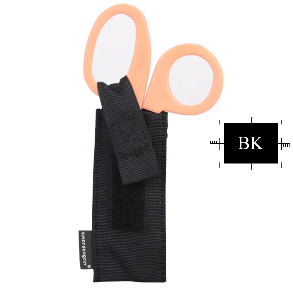 BK EMERSONGEAR сумка для ножниц держатель ножниц Тактическая Molle сумка для ножниц страйкбол военная Боевая сумка мультикам черный EM6367 - Цвет: BK