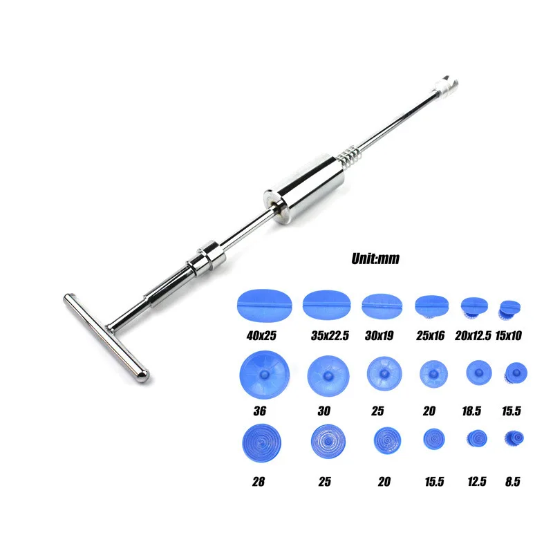 

Auto Repair Tool Car Body Paint Dent Repair Dent Puller Lifter Kit Hammer Reverse Glue Removal Tool Suction Cup Automobile Parts