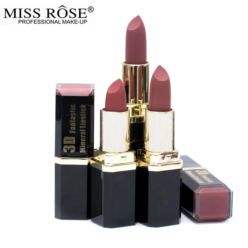 Miss rose 6 шт./компл. водостойкая матовая губная помада телесного и коричневого цвета