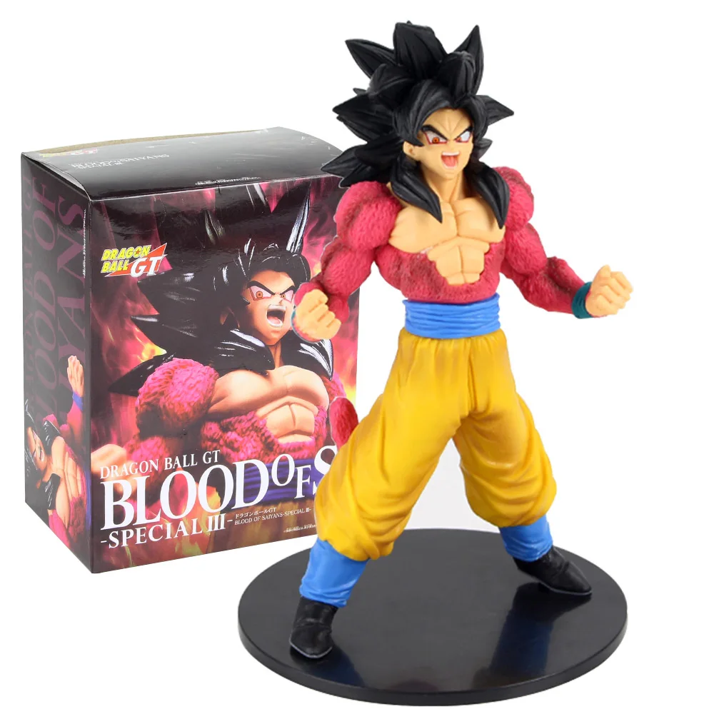 SS4 With Box Dragon Ball Z сын Goku vegeta фигурка крови Саян сражение 4 поврежденные детские игрушки подарок - Цвет: SS4 With Box