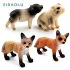 Моделирование мини лиса свинья животных модель Фигурка Статуэтка Diy домашний декор миниатюрное украшение для сада в виде Феи аксессуары современный статуя