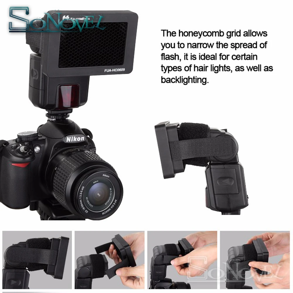 Вспышка Speedlite Flash Honeycomb Grid + 10 шт. цветных гелевых фильтров для Canon Nikon Sony Godox Yongnuo Light |