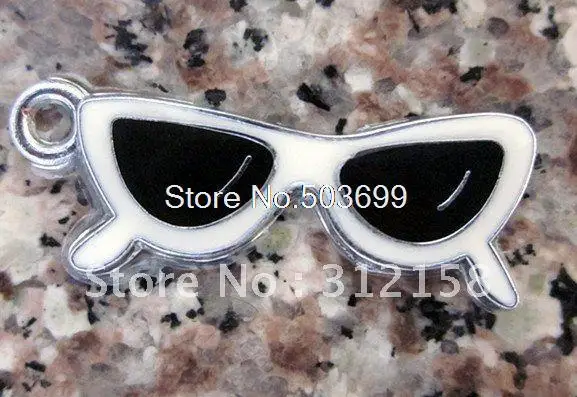 

100Pcs/Lots Alloy Metal sunglass charms enamel charms key charms 20x18mm bead