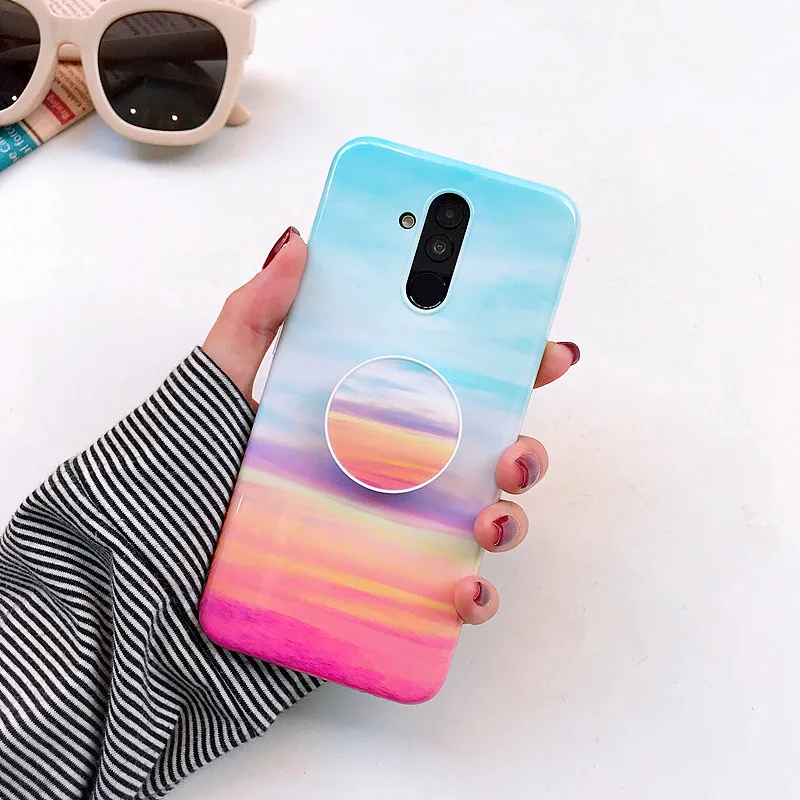Мраморный гибкий чехол-подставка для huawei Ascend P30 P20 PRO Lite мягкий чехол телефона mate 20