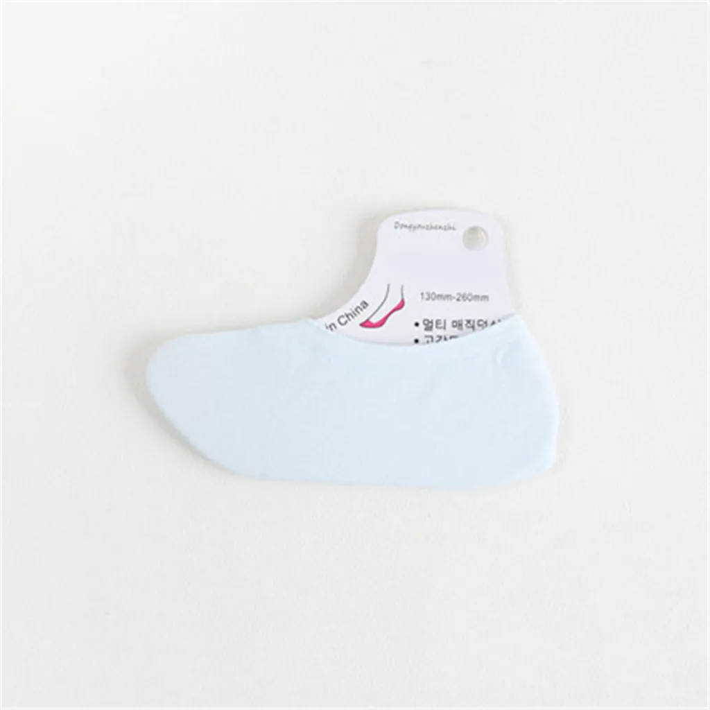 Light blue Модные женские хлопковые однотонные невидимые носки-башмачки теплые цветные Повседневные носки женские носки - Цвет: Light blue