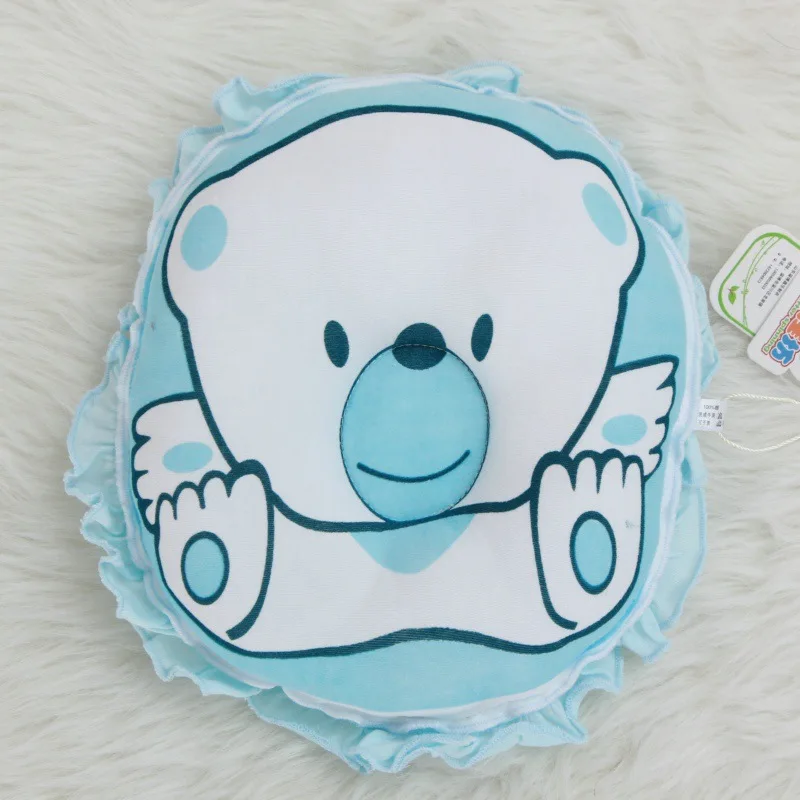 Мягкая детская подушка из 100% хлопка с милым рисунком овальной формы для