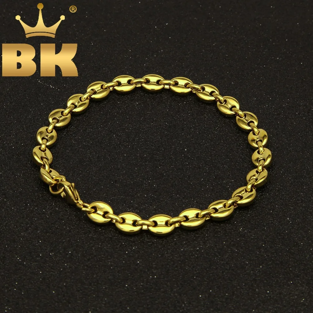 

Браслеты из нержавеющей стали, высокое качество, PVD покрытие, серебро/золото, цвет 8 мм, 22,5 см, кабель, звено цепи, браслет, мужские ювелирные и...