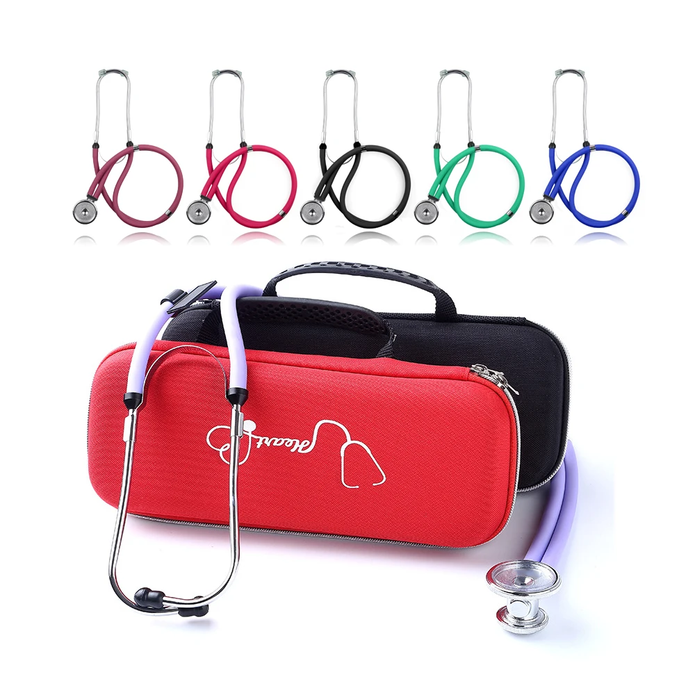 

Medical Portable Cardiology Stethoscope EVA Bag Mesh Pockets with Accessories and Waterproof Anti-Shock Storage Box Hard Case