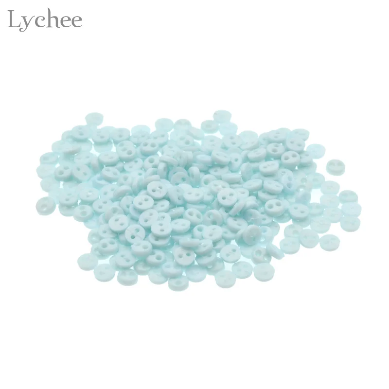 Lychee Life 300 шт. 4 мм мини кукла кнопка для одежды 2 отверстия плоская задняя сделай