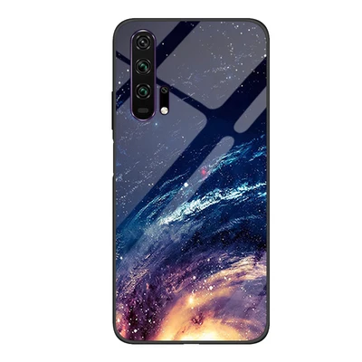 Для huawei Honor 20 pro Чехол Honor20pro звездная звезда закаленное+ ТПУ Край жесткий чехол для задней панели чехол s Honor20 pro YAL-AL10 стеклянный чехол - Цвет: A12