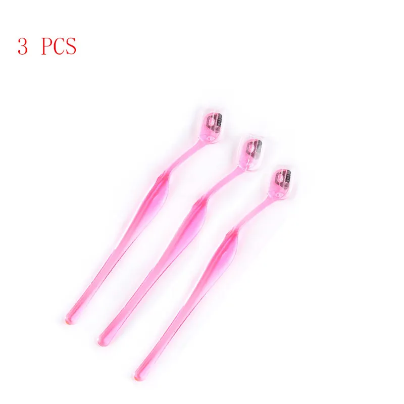 Rose Red-3pcs 3 шт. макияж глаз Бритва для бровей лезвие бровей Триммер форма r Бритва для удаления волос с лица набор портативная Косметика женский набор для перманентного макияжа бровей нож - Цвет: Rose Red-3pcs