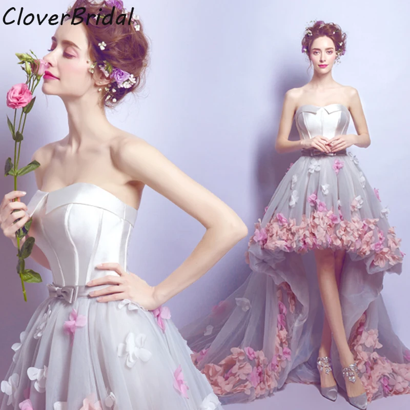 Романтические розовые жемчужные белые цветочные платья для выпускного вечера