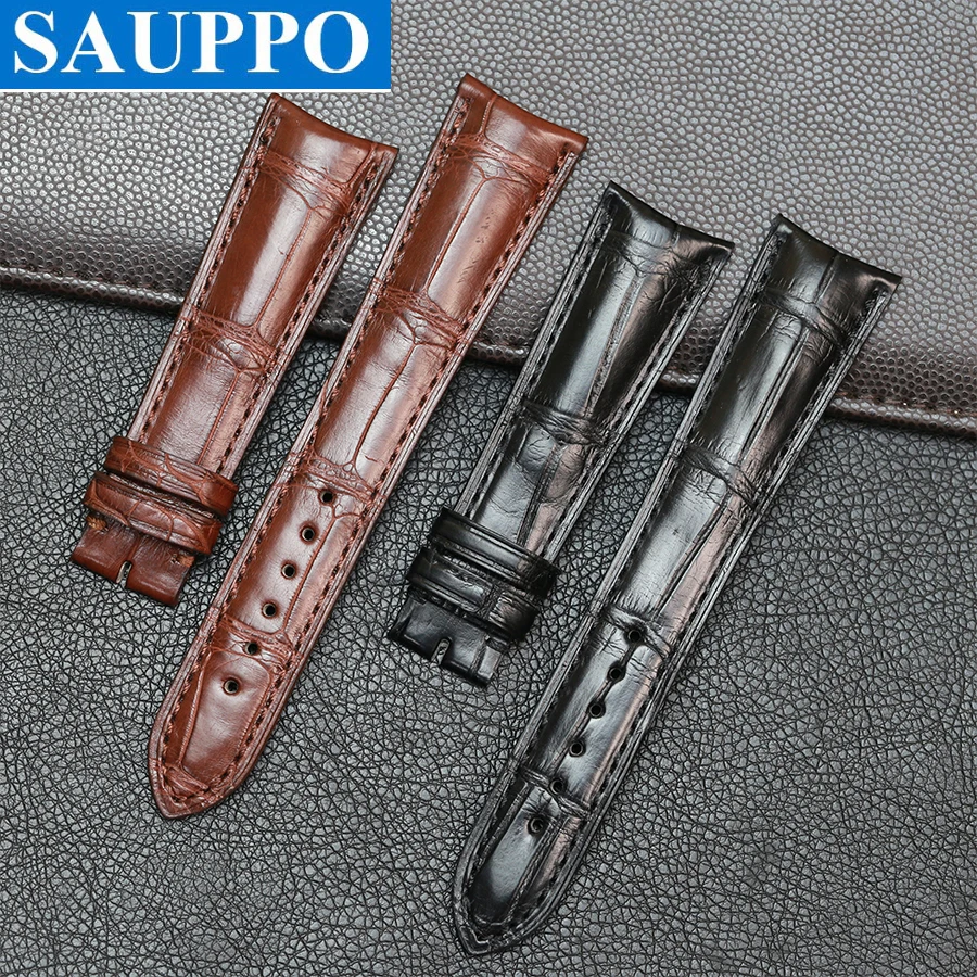 Ремешок для часов из натуральной кожи крокодила 20 мм | Наручные часы