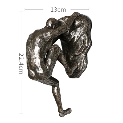 type B-silver Промышленный скалолазание человек доска Дайвинг характер мышцы настенный кулон украшение висячая скульптура статуя фон Декор - Цвет: type B-silver