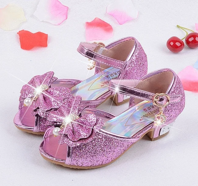 Сандалии на высоком каблуке для девочек босоножки с нескользящей пряжкой в стиле