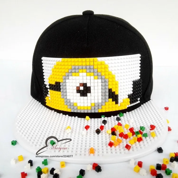 Новая мода мультфильм дизайн на заказ съемный дальнобойщик Snapback шляпы для мужчин лето мозаика кирпичная шляпа для женщин черные шапки