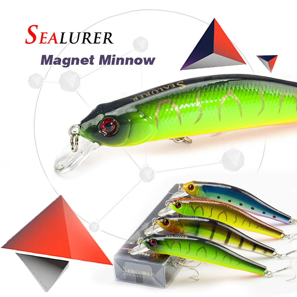 SEALURER тонущие рыболовные наживки Minnow воблеры кренкбейт 10 см 11 7 г магнитная