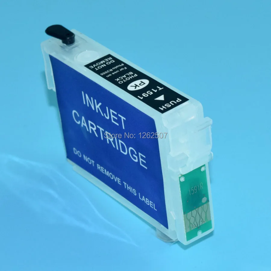 100% совместимый сменный картридж для Epson Stylus Photo R2000 T159 T1590-T1599 Printer Перезаправляемые
