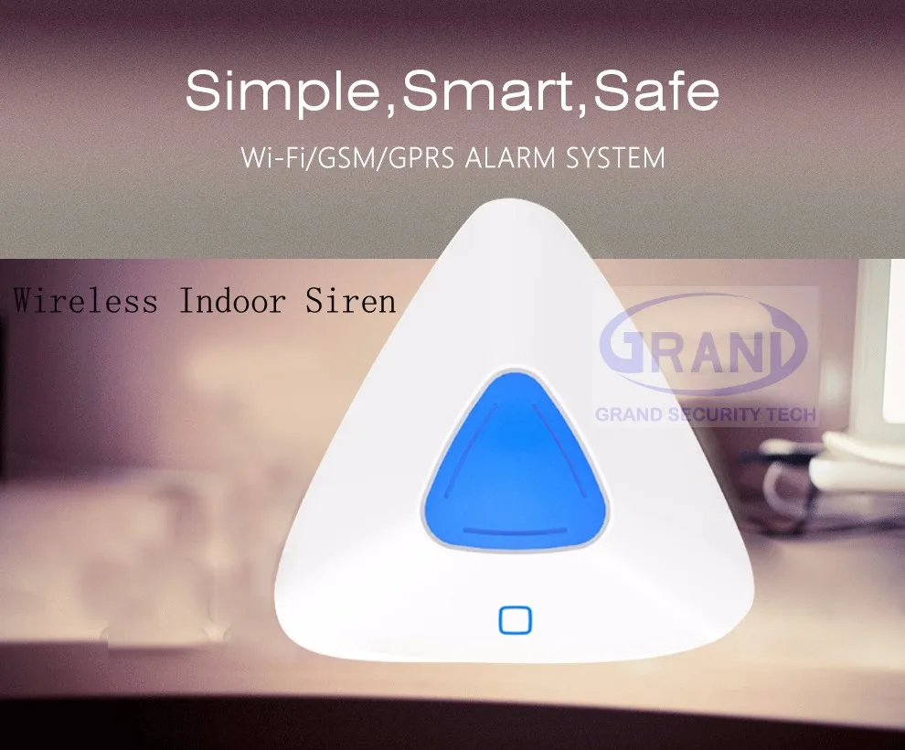 433 МГц новый дизайн беспроводная внутренняя сирена строб мини для gsm и wi fi