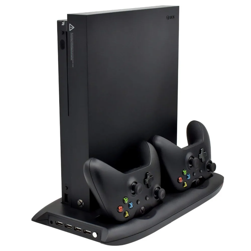 Вертикальная подставка для игровой консоли Xbox One X с охлаждающим вентилятором +