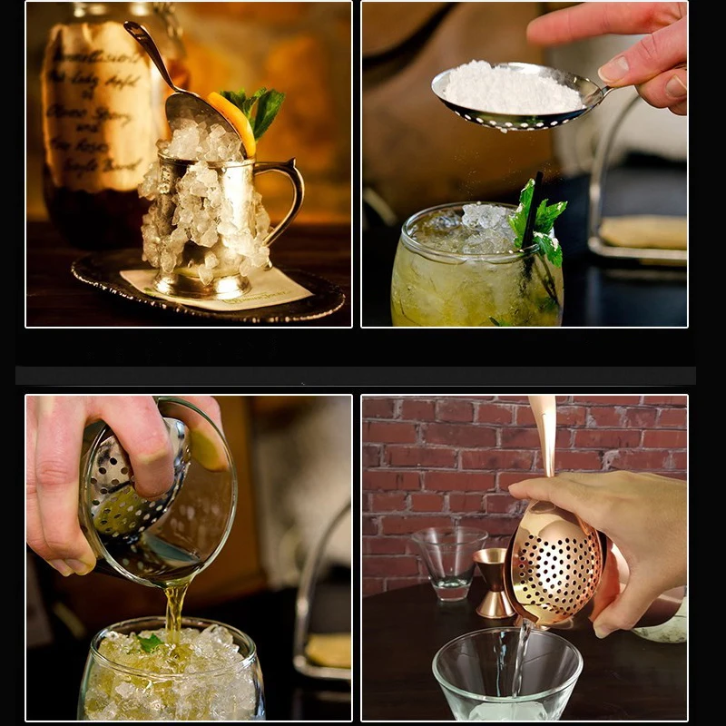 Барная Коктейльная ложка ситечко из нержавеющей стали шейкер для коктейлей бар