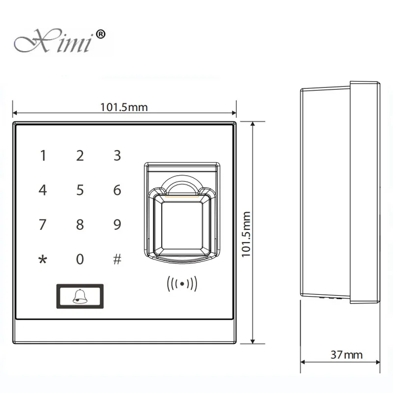 X8 BT отпечатков пальцев и RFID карты контроля доступа с Bluetooth 500 емкость
