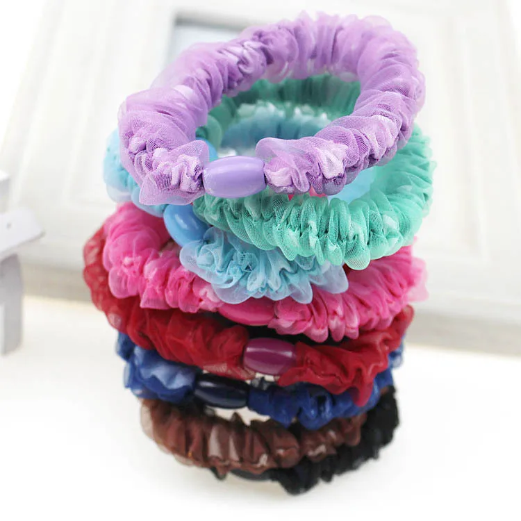 10 шт./Лот двухслойная женская шифоновая резинка для волос|gum for hair|hair clips womenhair clip |