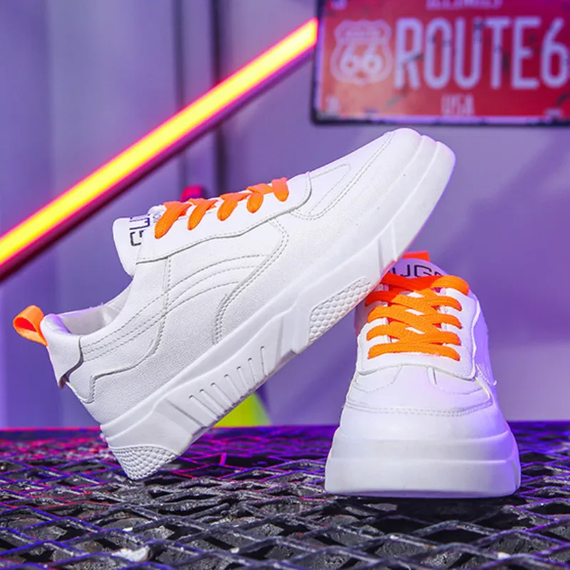 Женские кроссовки для бега белые удобные дышащие спортивные на платформе