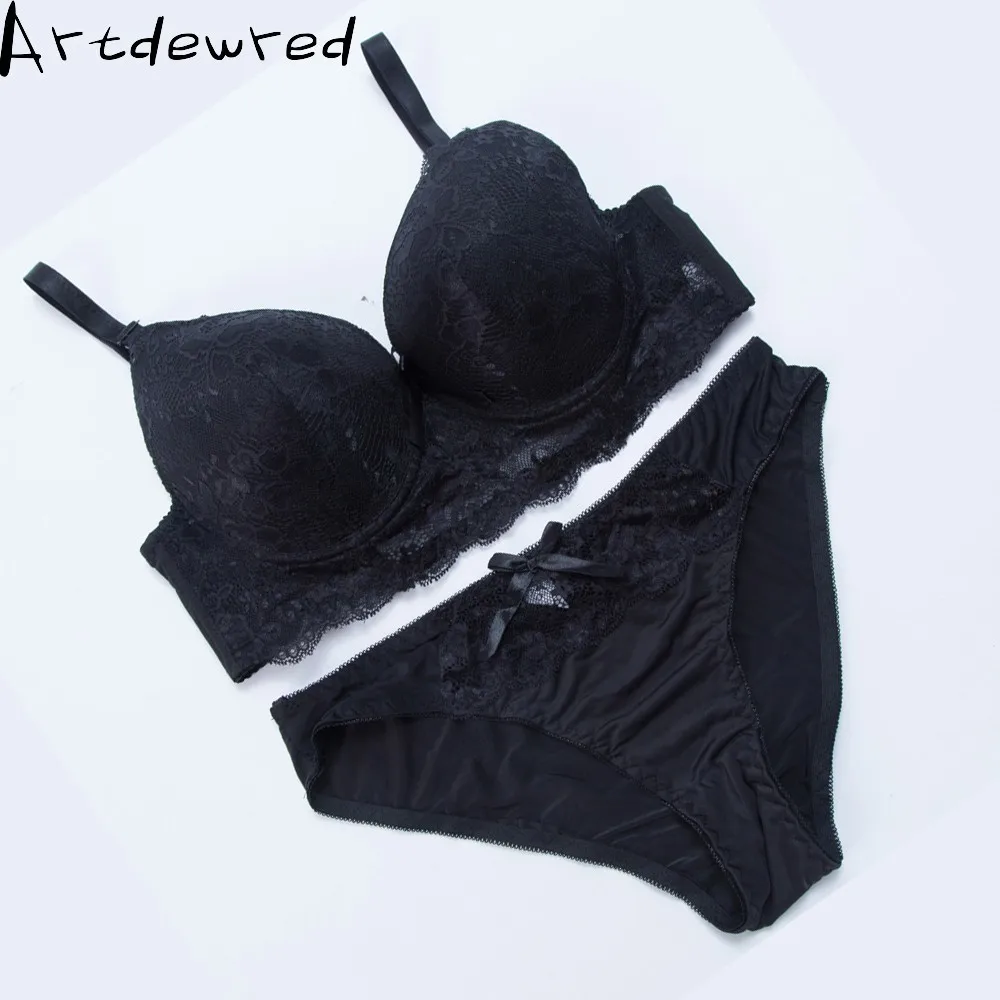 

Women Lace Push Up Bra Set Sexy Briefs Sets 3/4 Female Underwear Set Sexy Lingerie Plus size Bra Sets Luxury Lingerie suits