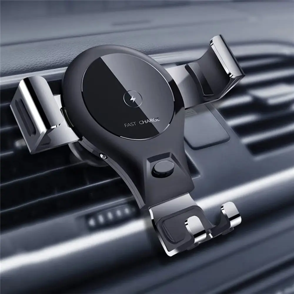 Automatic phone holder and wireless car charger 10W universal gravity metal air vent mount stand for Smartphone | Мобильные телефоны